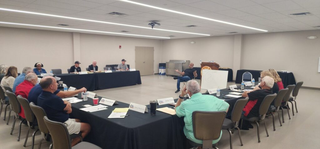 Community members participate in a learning session with YMTD Initiative in Canfield, Ohio.