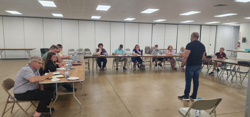 Community members participate in a learning session with YMTD Initiative in Medina, Ohio.