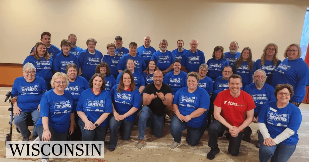 Community group smiling together at You Make The Difference event in Wisconsin